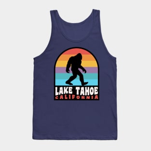 Lake Tahoe Bigfoot Sasquatch California Retro Tank Top